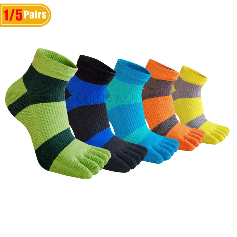 Outdoor Sport Hose - 1/5 Pairs Mans Five Finger Ankle