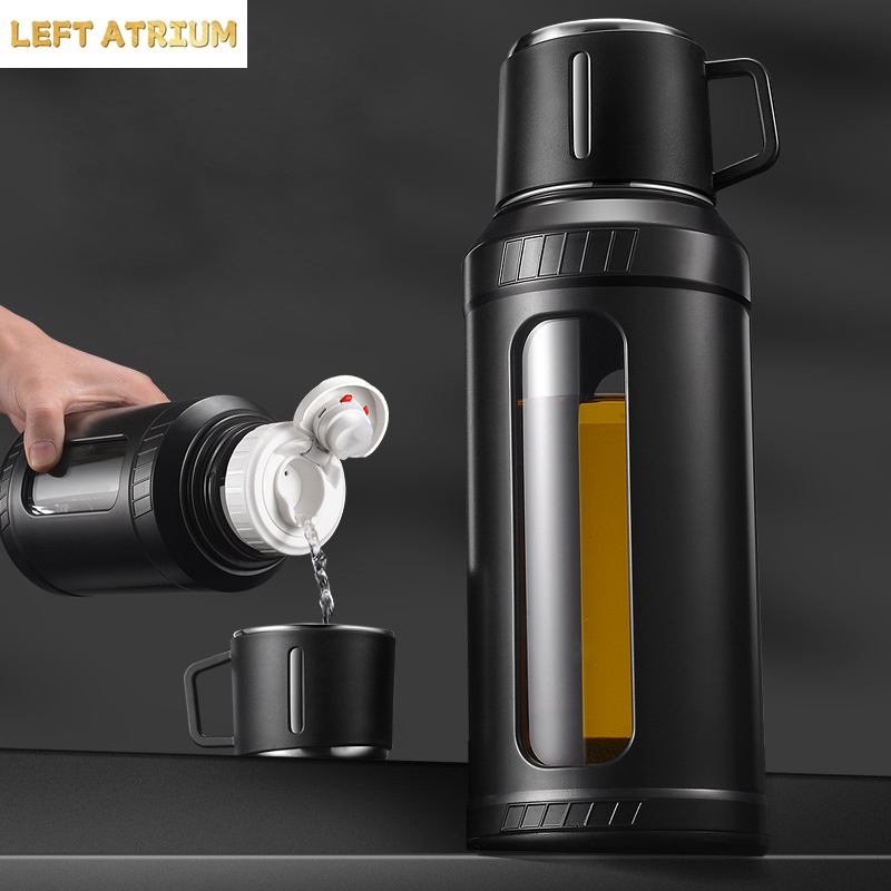 Outdoor Sport Glass Water Bottle - Large Capacity 2L Glass Water Bottle