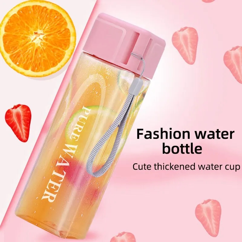 450ml,1 Pcs Clear Square Drink - Outdoor Sport Glass Water Bottle recension och pris