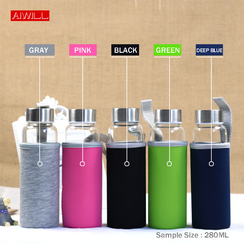 AIWILL Hot Selling Glass Sport - Outdoor Sport Glass Water Bottle recension och pris
