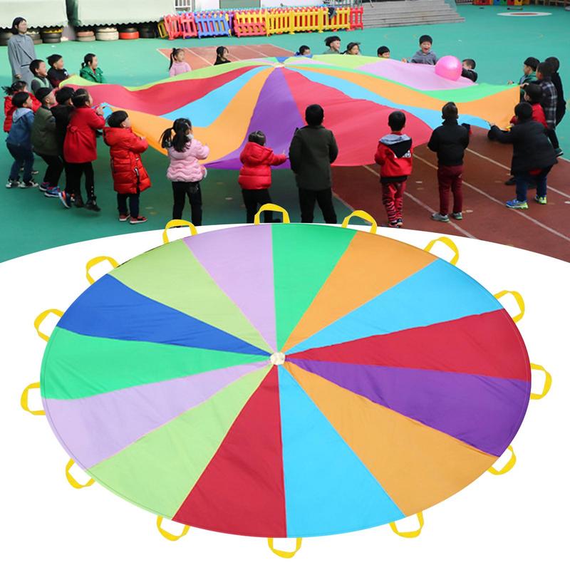 Rainbow Parachute For Kids Spo - Outdoor Sports Umbrella recension och pris