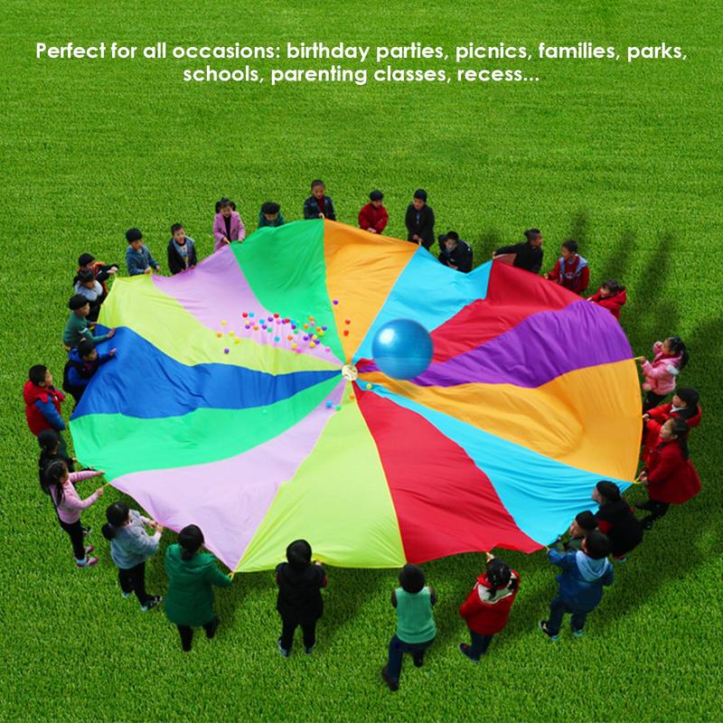 Rainbow Parachute For Kids Spo - Outdoor Sports Umbrella recension och pris
