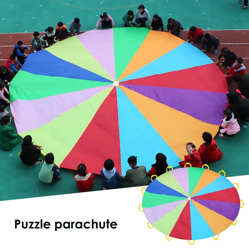 Rainbow Parachute For Kids Spo - Outdoor Sports Umbrella recension och pris