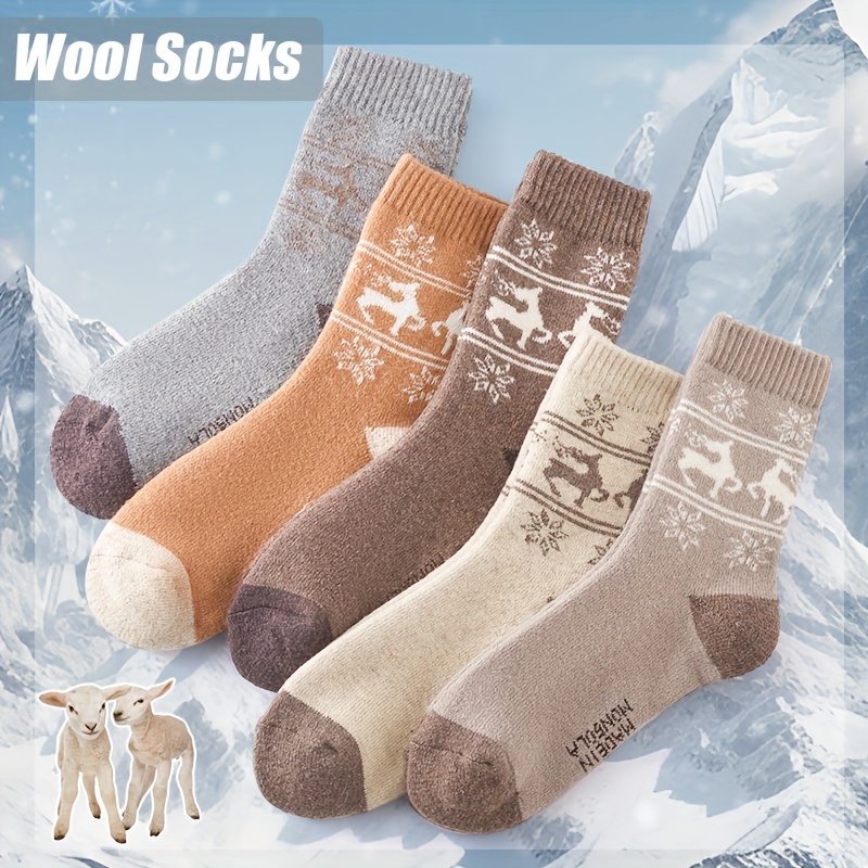 5Pairs Winter Thicken Wool Soc - Outdoor Sport Hose recension och pris