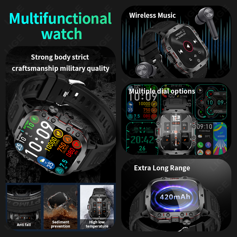 LIGE Outdoor Smart Watch Men 2 - Outdoor Sport Day recension och pris