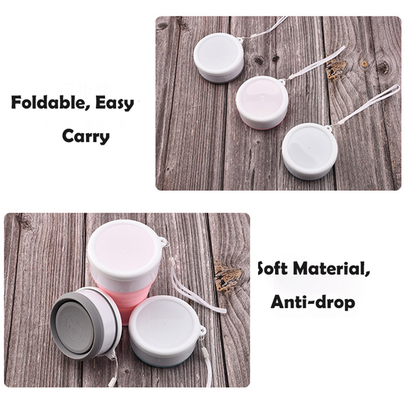 200Ml Silicone Folding Glass C - Outdoor Sport Glass Water Bottle recension och pris
