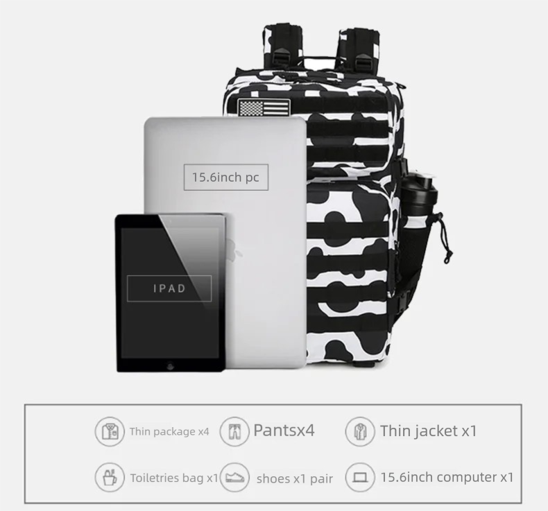 45L/35L/25L Tactical Backpack  - Outdoor Sport Gym recension och pris
