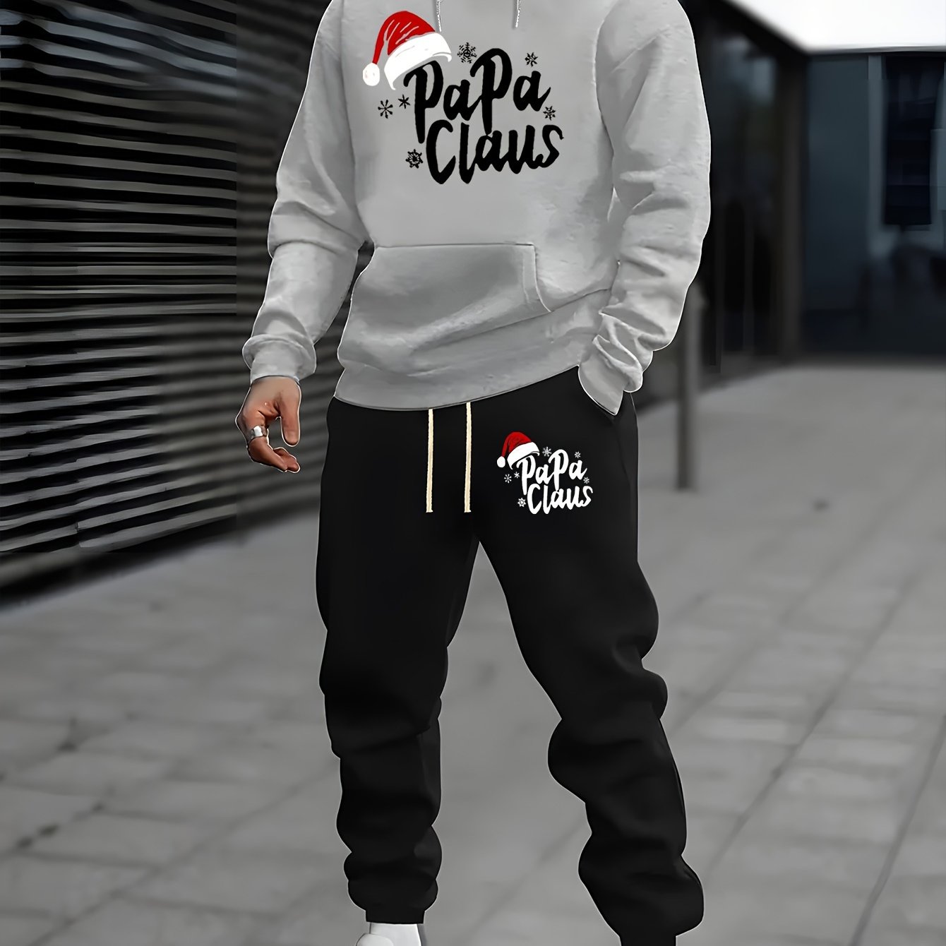 Santa Print Men 2 Piece Tracks - Outdoor Sport Outfit recension och pris