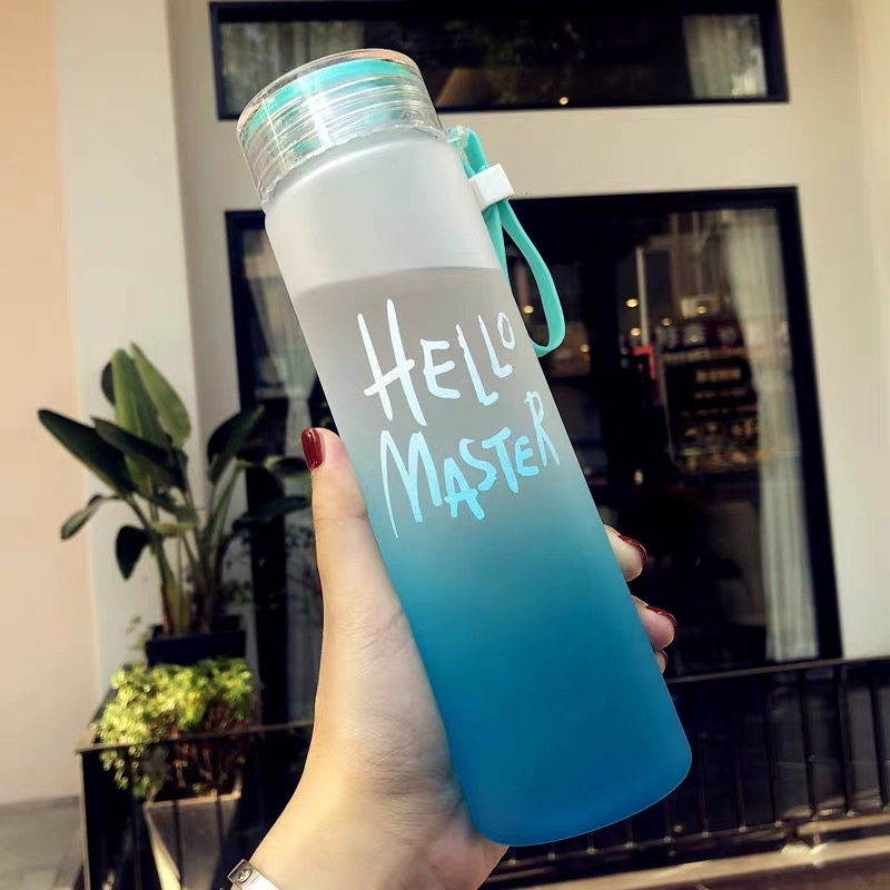 350ml Sport  Silicone Letter T - Outdoor Sport Glass Water Bottle recension och pris