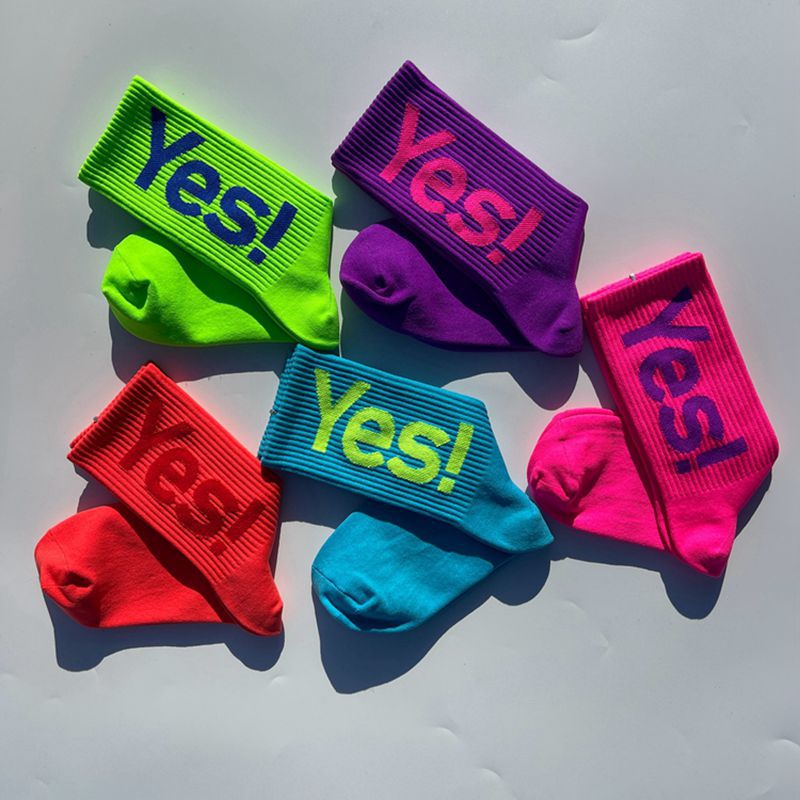 5 Pairs 'Yes!' Mid Crew Socks  - Outdoor Sport Hose recension och pris