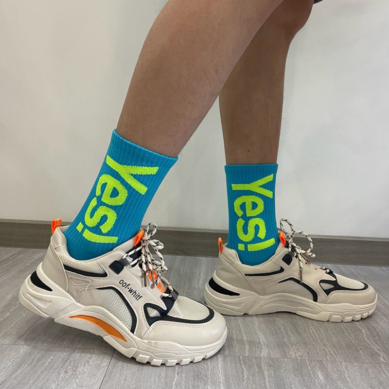 5 Pairs 'Yes!' Mid Crew Socks  - Outdoor Sport Hose recension och pris