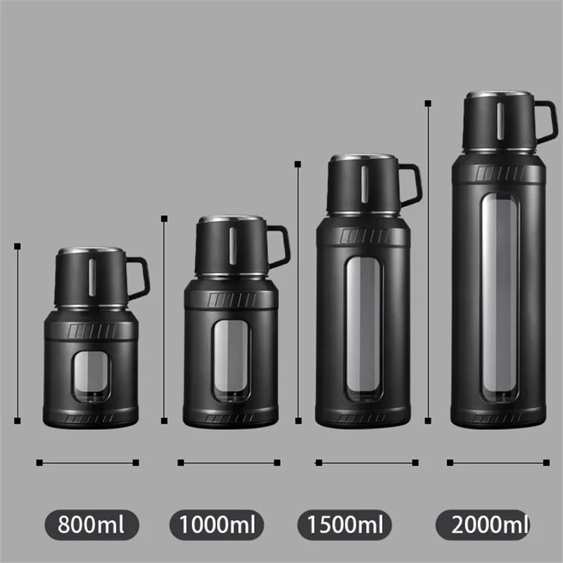 Large Capacity 2L Glass Water  - Outdoor Sport Glass Water Bottle recension och pris
