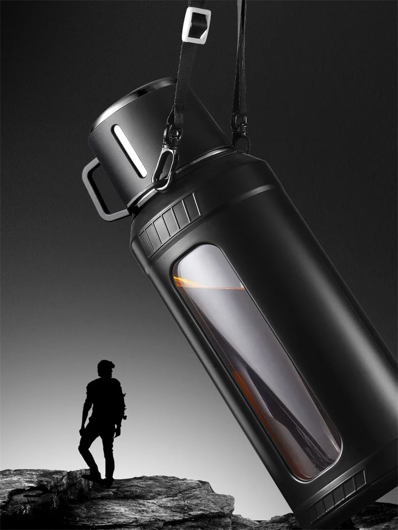 Large Capacity 2L Glass Water  - Outdoor Sport Glass Water Bottle recension och pris