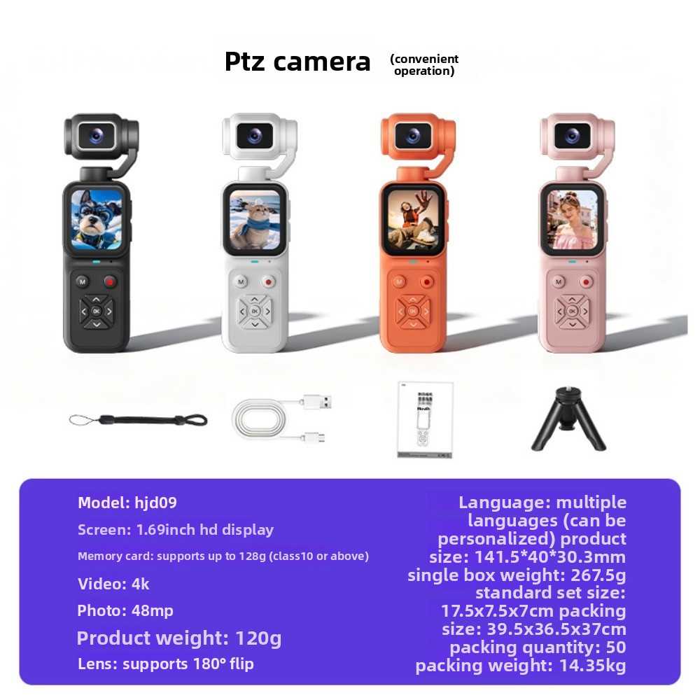 HJD-09 4K Vlogging Camera 180° - Outdoor Sport Live recension och pris